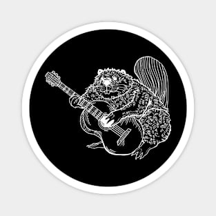 SEEMBO Beaver Playing Guitar Guitarist Musician Music Band Magnet